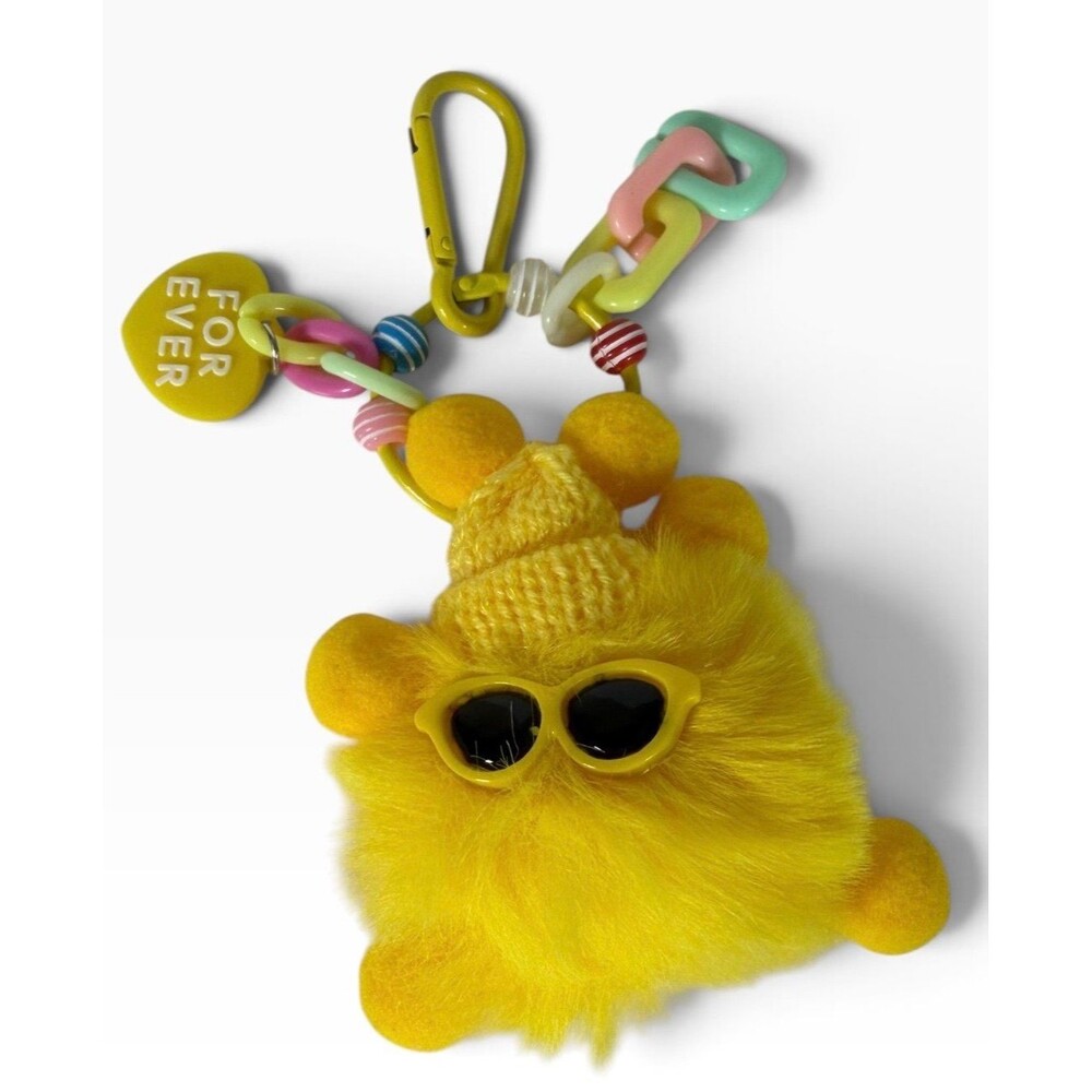 Cute Rex Ball Figurine Hanging Decoration Dolls Car Keychain 5.5in YELLOW
